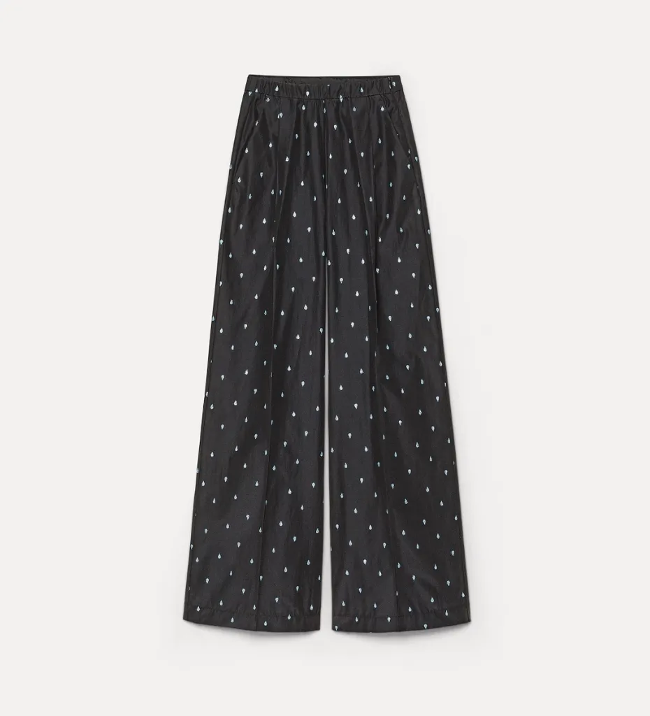 [14576_my pants] FORTE FORTE - high—waisted trousers in glitter taffeta (1(S))