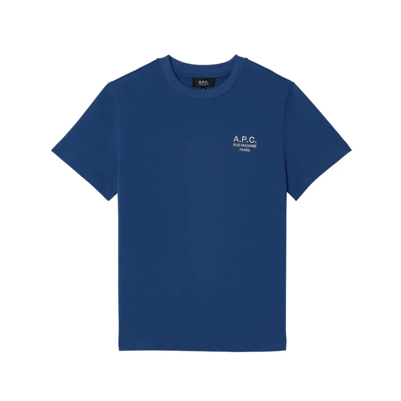 [COHBU-M26388TIC BLUE/WHITE] A.P.C. - T-SHIRT STANDARD RUE MADAME GOTS (S)