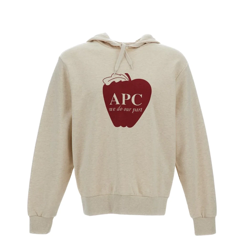 [COHGO-H37027PAA HEATHERED ECRU] A.P.C. - Apple Hoodie Ecru (M)