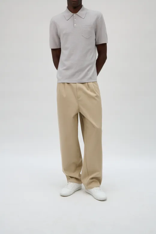 [COHNX-H23476PLB HEATHERED LIGHT GREY] A.P.C. - ELIOT Polo grey (S)