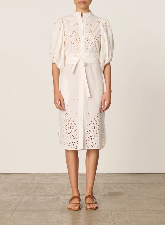 [6EVA04-V08803-769] VANESSA BRUNO - FLORA Dress White (S)