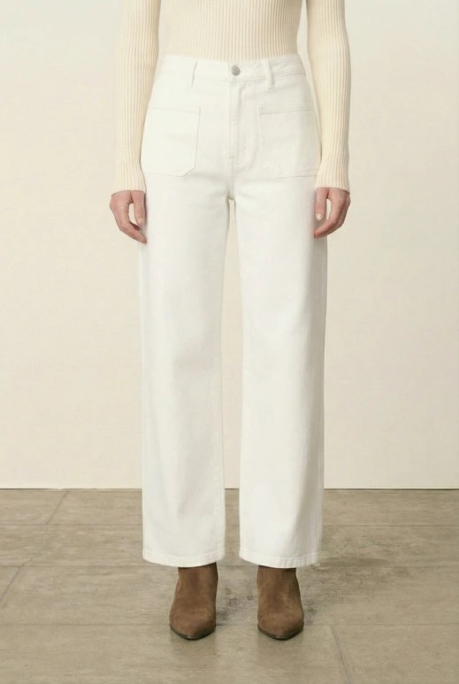 [2EVA96-V04010] VANESSA BRUNO - DOMPAY FLARE Jeans White (36)