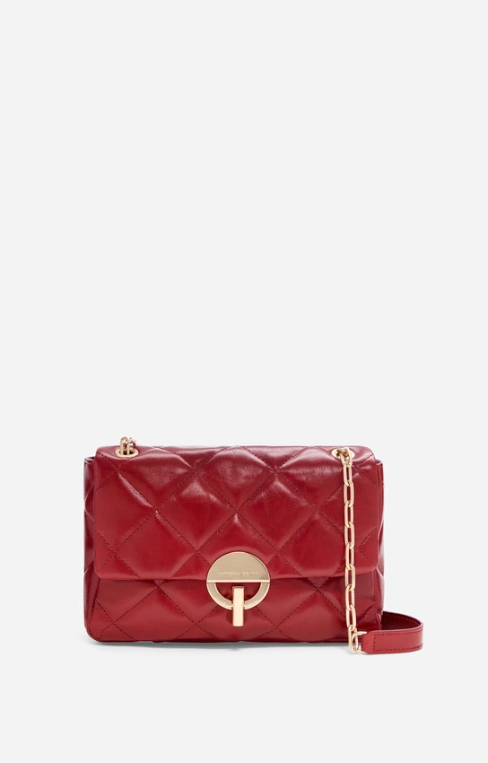 [4HVD84-V40329-329] VANESSA BRUNO - Grand Moon Leather Bag Red