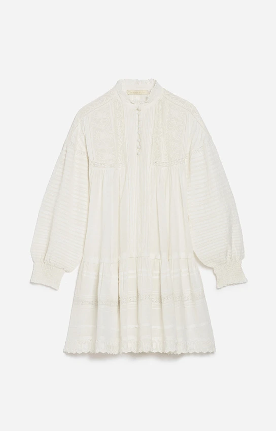 [2HVA27-V08718-001] VANESSA BRUNO - DIANE Dress White (36)