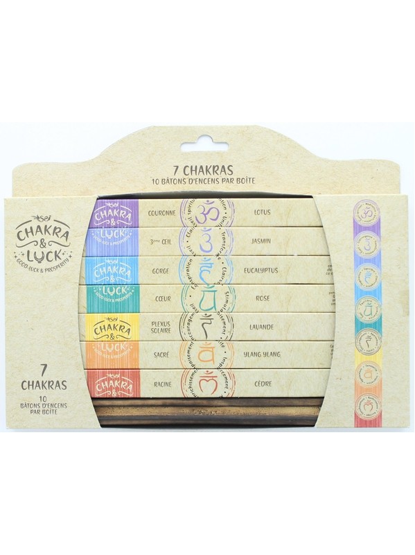[69625] INCENSE STICK SET CHAKRA LUCK 7 FRAGANCES