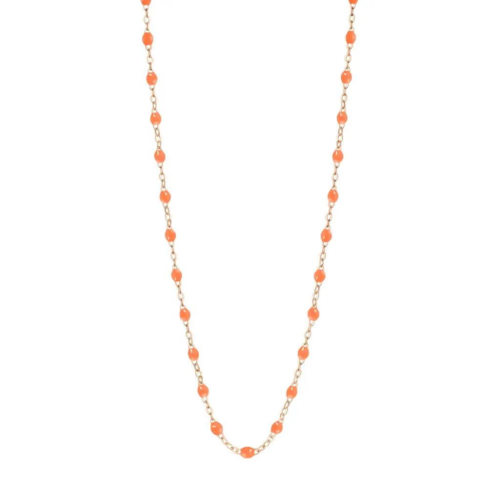 [B1GI001R13 42 XX] GIGI CLOZEAU - Classic Gigi ORANGE Necklace 18ct Rose Gold 42cm