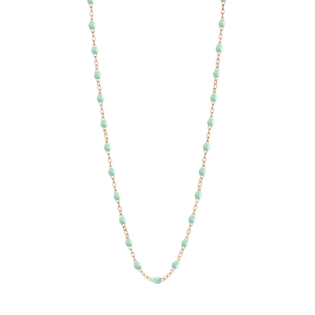 [B1GI001R17 42 XX] GIGI CLOZEAU - Classic Gigi JADE Necklace 18ct Rose Gold 42cm