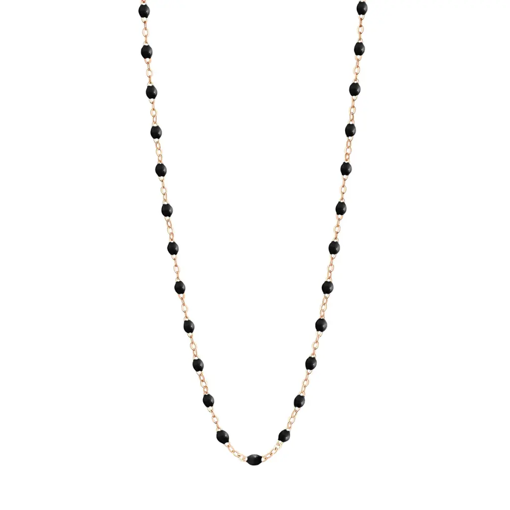 [B1GI001R2042 XX] BLACK Necklace 42cm Classic Gigi, 18ct Rose Gold  - GIGI CLOZEAU