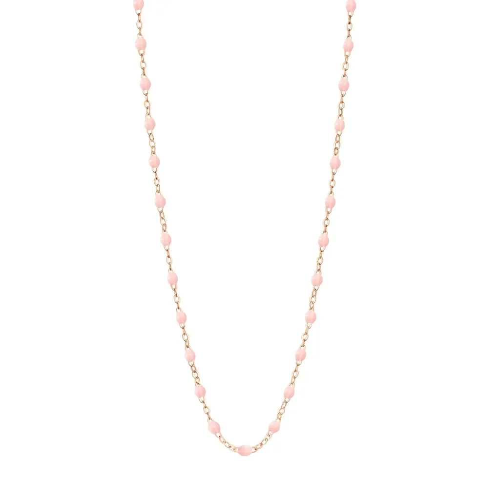 [B1GI001R28 42 XX] GIGI CLOZEAU - Classic Gigi BABY PINK Necklace 18ct Rose Gold 42cm