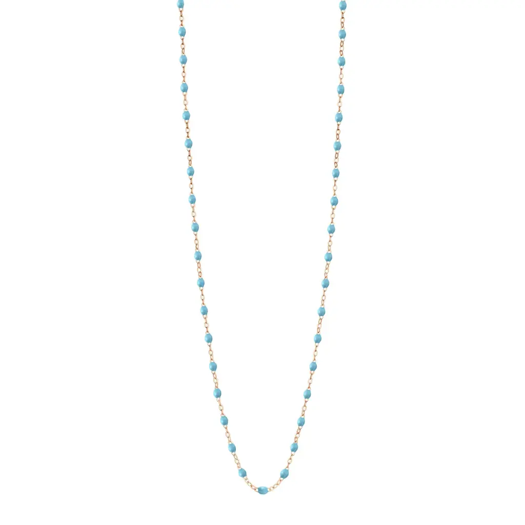 [B1GI001R34 60 XX] GIGI CLOZEAU - Classic Gigi TURQUOISE Necklace 18ct Rose Gold 60cm
