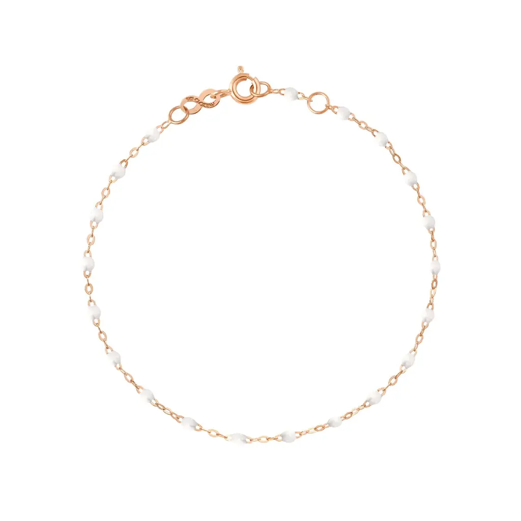 [B3GI001R01 17 XX] GIGI CLOZEAU - Classic Gigi WHITE Bracelet 18ct Rose Gold 17cm