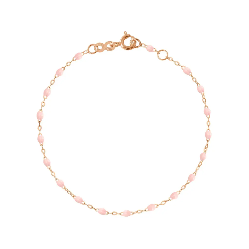 [B3GI001R28 17 XX] GIGI CLOZEAU - Classic Gigi BABY PINK Bracelet 18ct Rose Gold 17cm