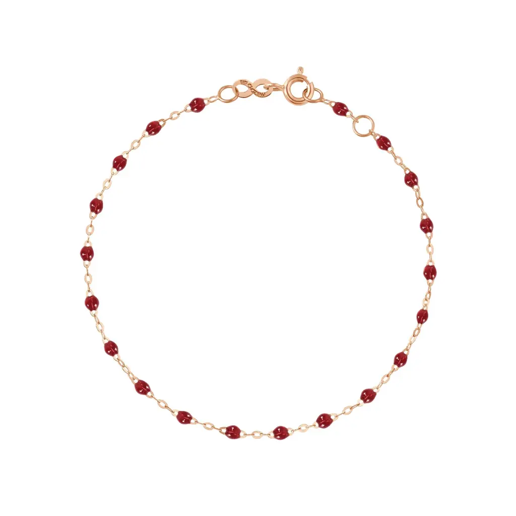 [B3GI001R30 17 XX] GIGI CLOZEAU - Classic Gigi CHERRY Bracelet 18ct Rose Gold 17cm