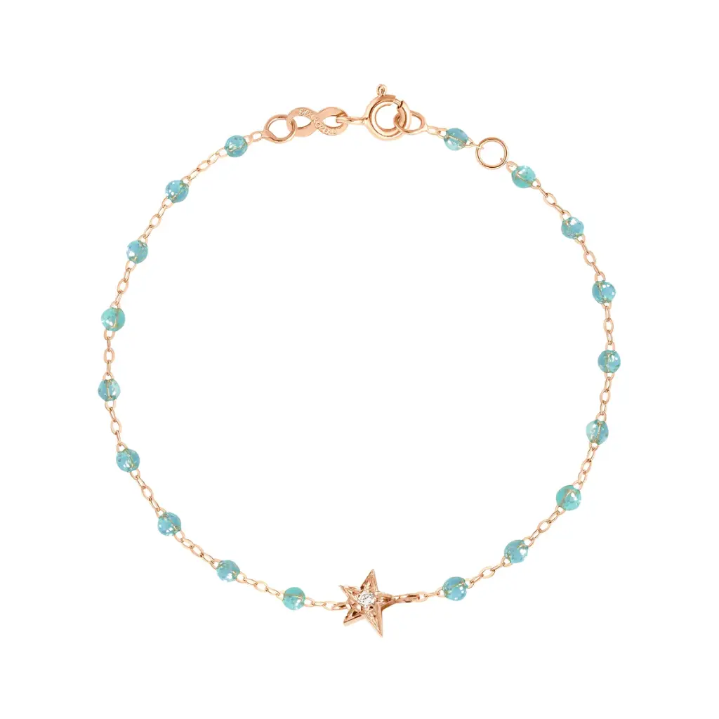 [B3ET006R39 17 DI] Star Bracelet 18ct Rose Gold LAGOON 17cm Diamond - GIGI CLOZEAU