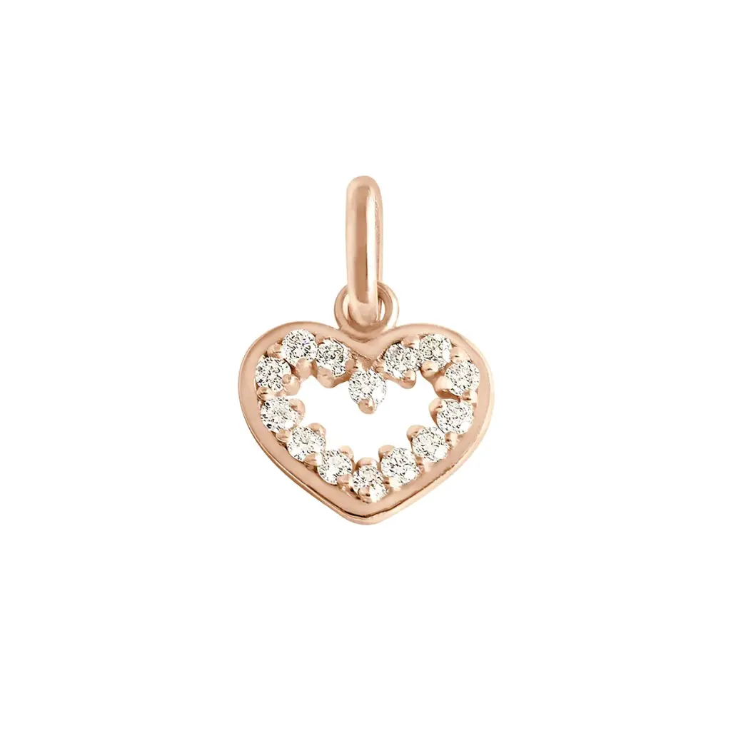 [B5CS001R00 XX DI] Heart Diamond Supreme Pendant 18ct Rose Gold - GIGI CLOZEAU