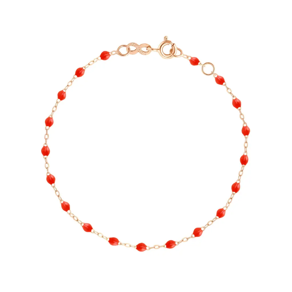 [B3GI001R58 17 XX] GIGI CLOZEAU - Classic Gigi CORAL Bracelet 18ct Rose Gold 17cm
