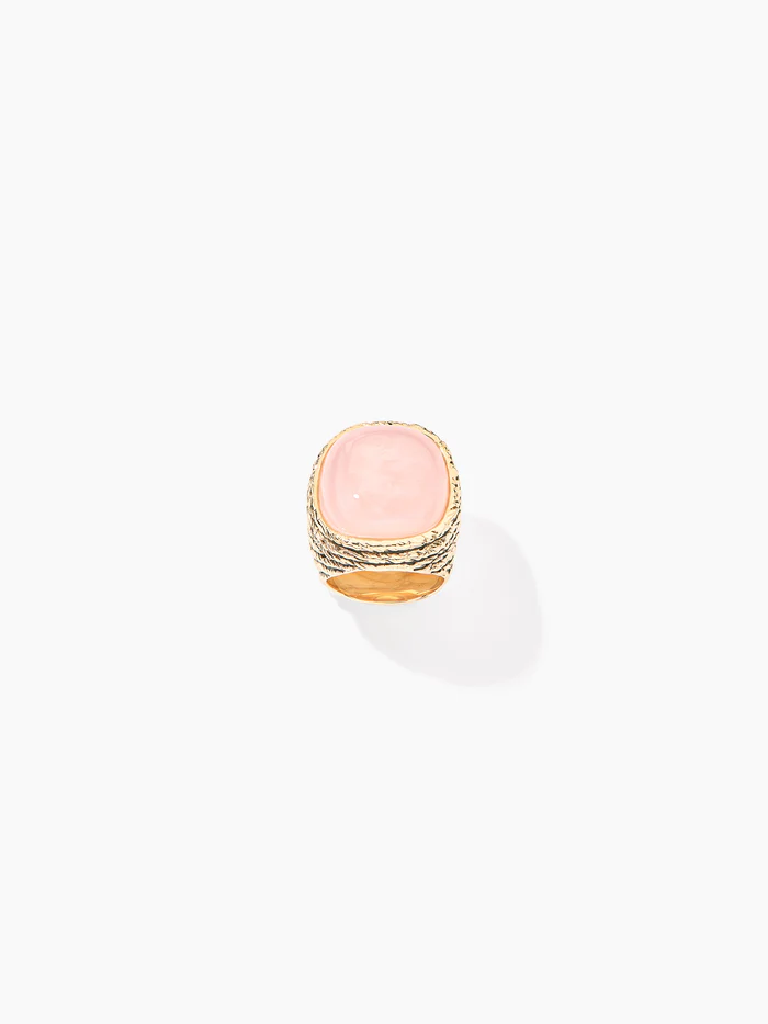 [SS22BA06 MG] AURELIE BIDERMANN - MIKI Rose Quartz Signet Ring 52mm