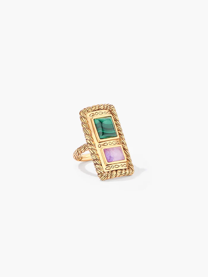 [SS22BA06 MG] AURELIE BIDERMANN - MALLI Malachite Jade Ring 52mm