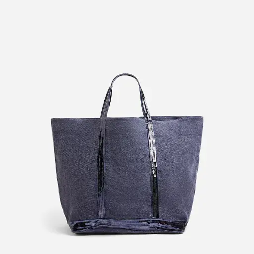 VANESSA BRUNO - Linen M Cabas Tote Denim