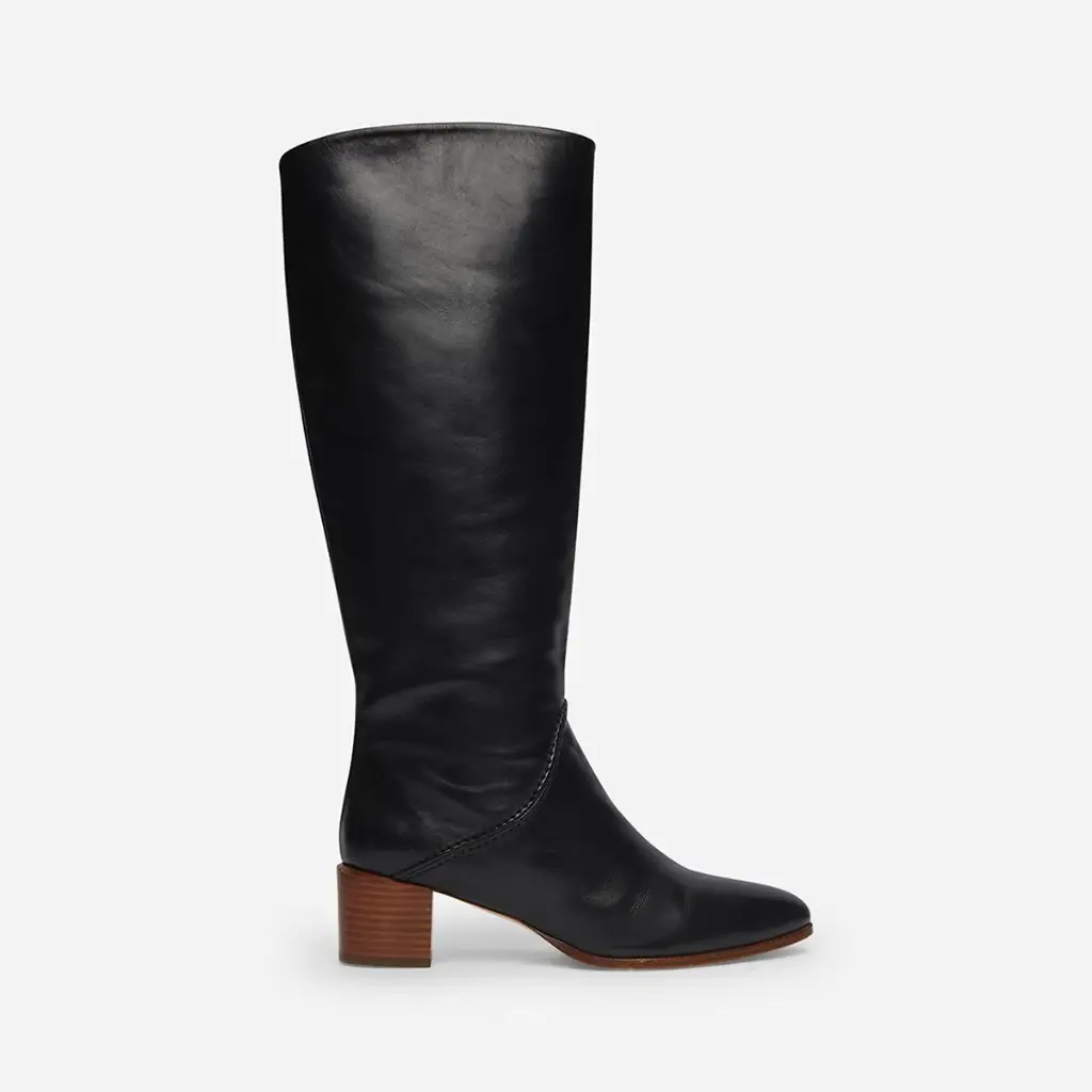 Boots in Smooth Leather 45mm Black - VANESSA BRUNO