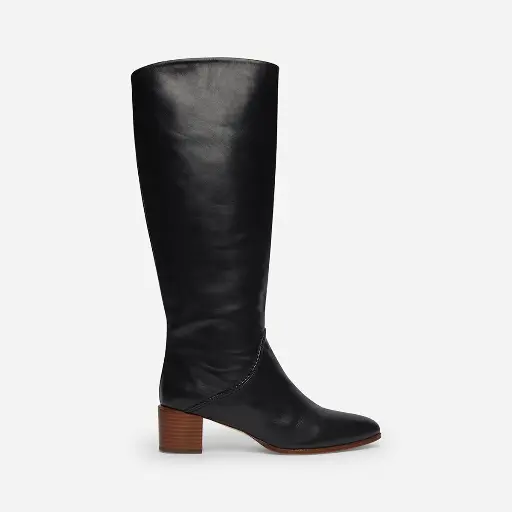 Boots in Smooth Leather 45mm Black - VANESSA BRUNO