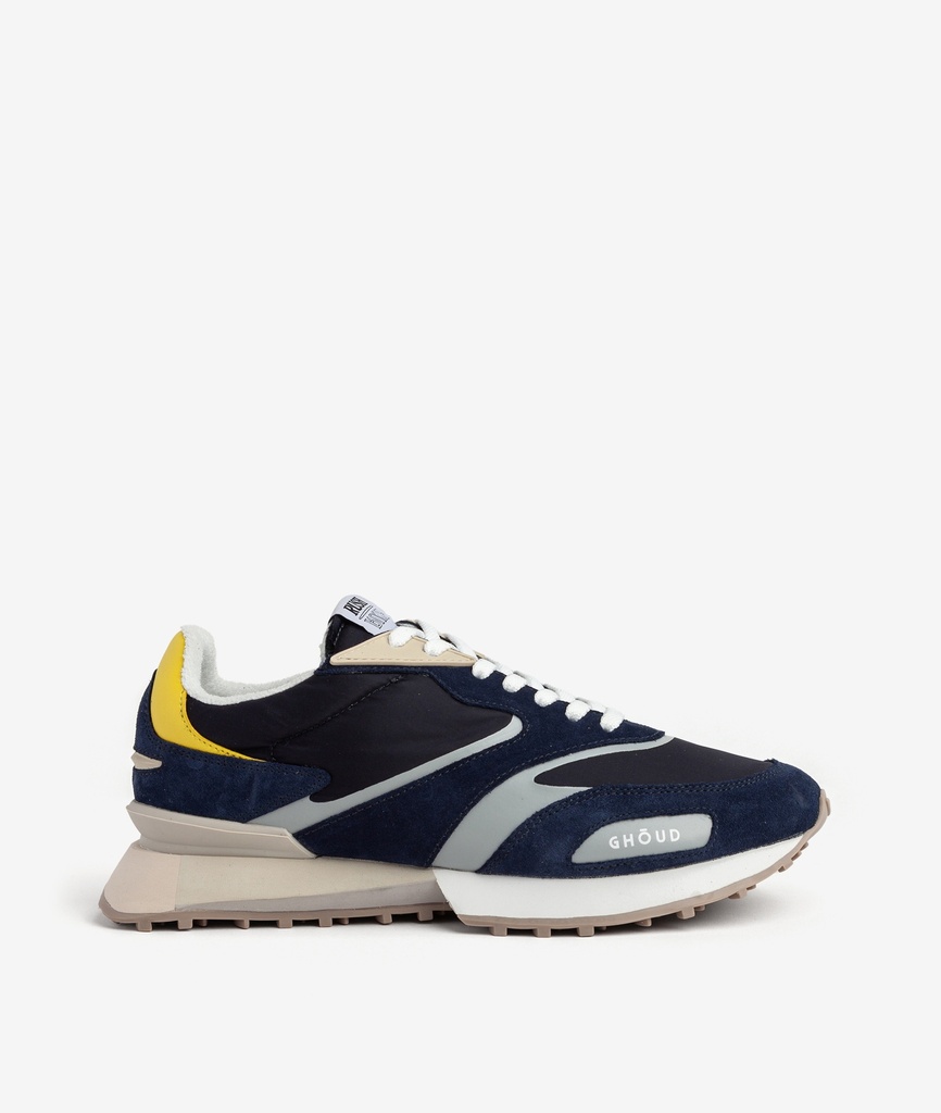GHOUD VENICE - Rush Groove 2.0 Low Man Nylon Suede Blue Yellow