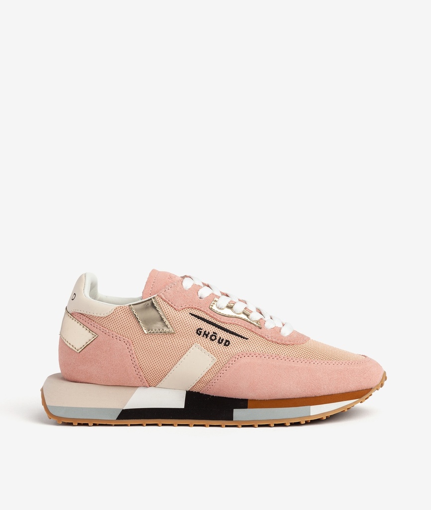 GHOUD VENICE - Sneakers Rush Multi Low Mesh Mirror Salmon Plat W