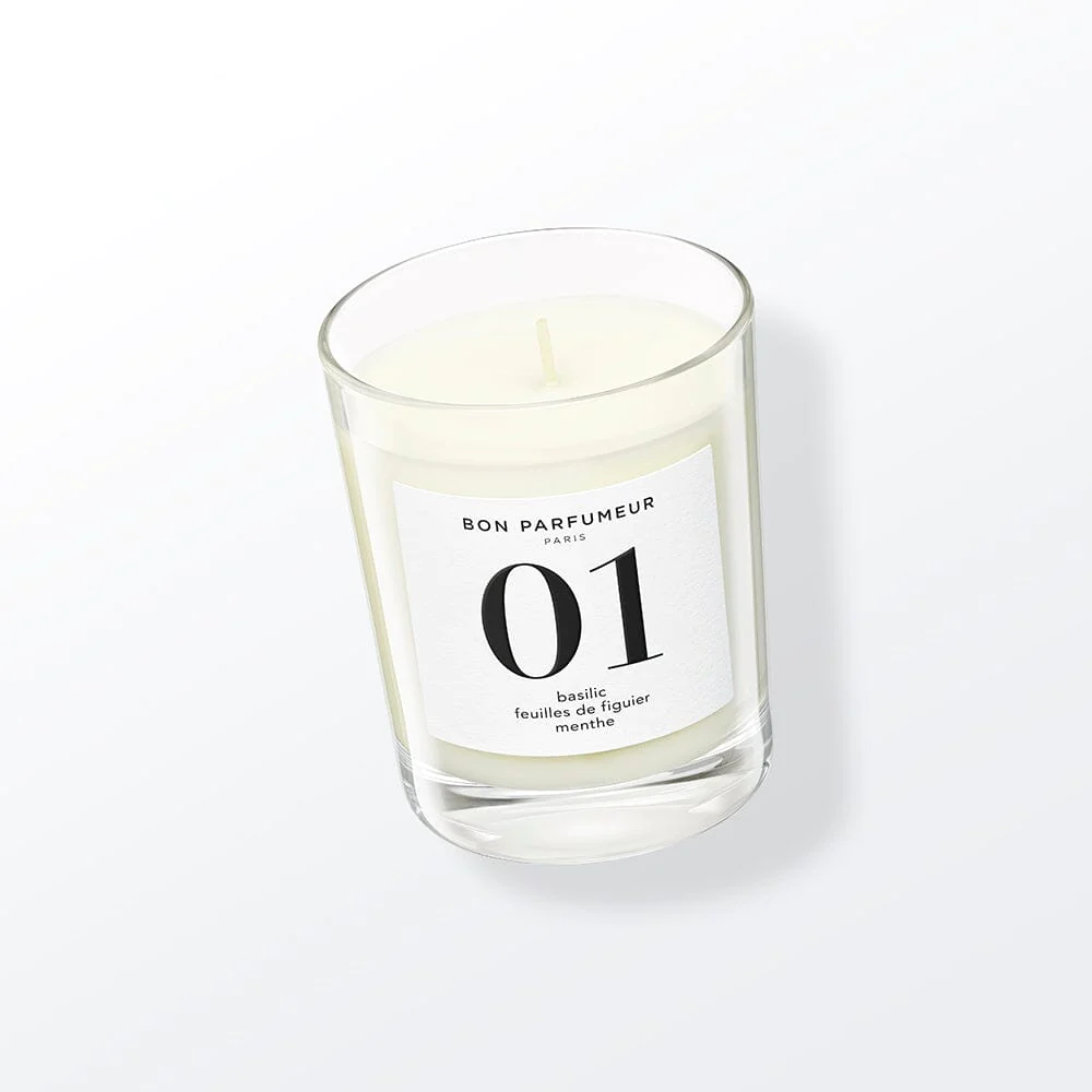 [BPBOUG180G01] BON PARFUMEUR - Candle #01 Basil, fig leaves, mint