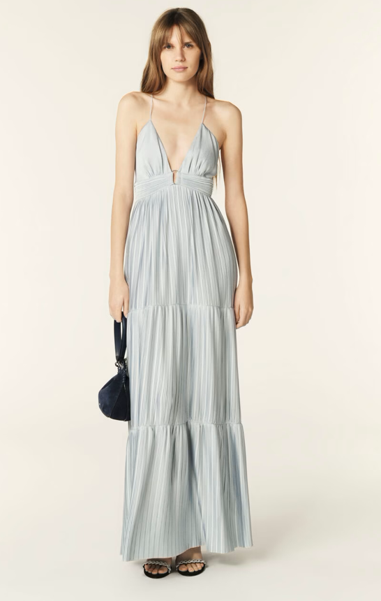 BA&SH - WASTA Long Dress Light Blue
