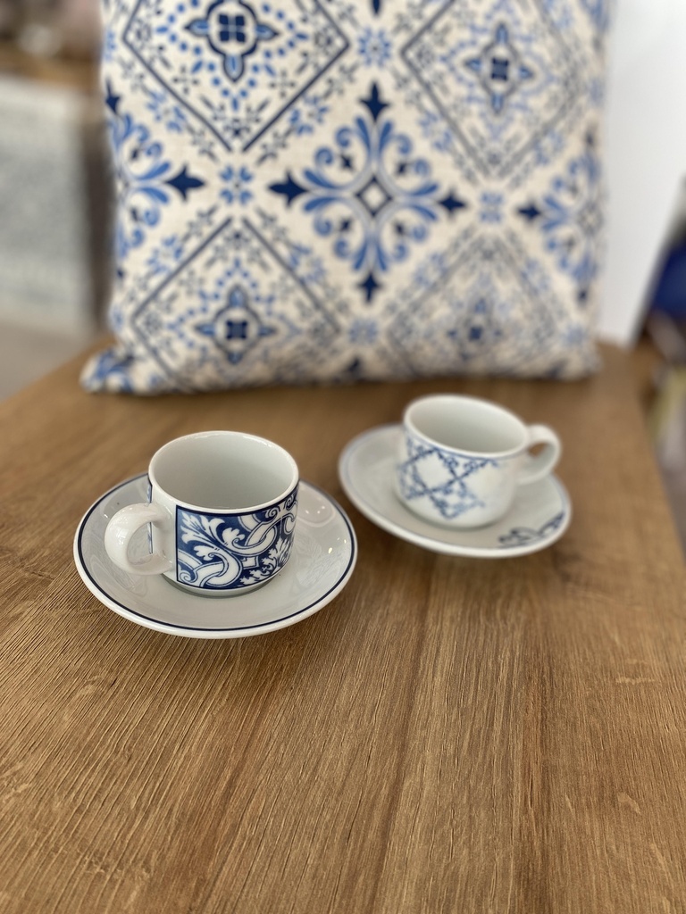 [5605414011007 plate] Transatlantica Set Coffee cup with Saucer 9cl - Vista Alegre