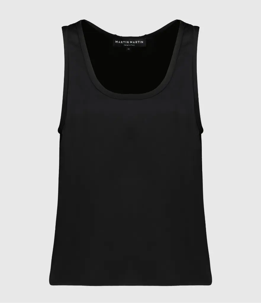 [CARACOMARCELNOIR] MARTIN MARTIN - MARCEL satin black top