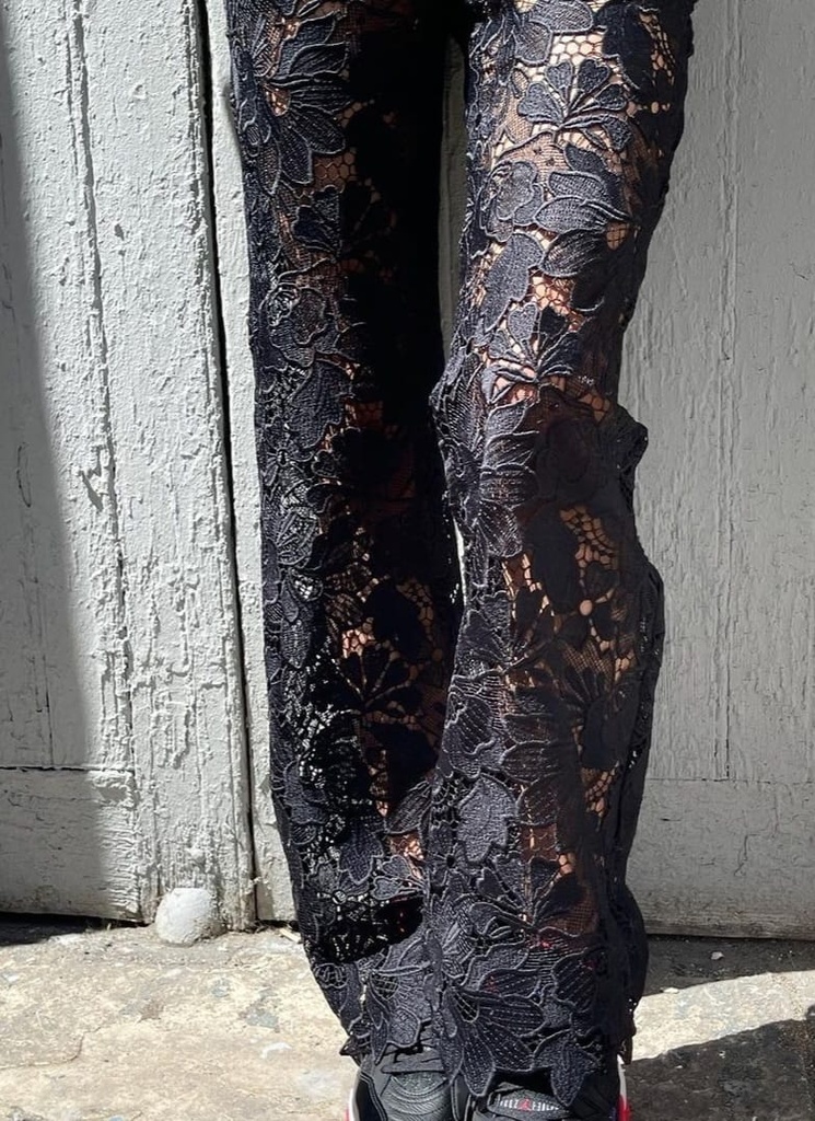 MARTIN MARTIN - JIM Pants, black dentelle