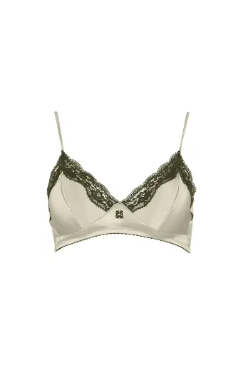 Silk Bralette Caviar/Bronze - Vannina Vesperini