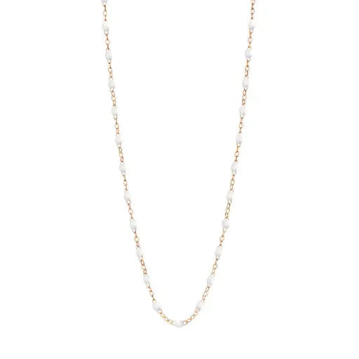 [B1GI001R01 33 XX] GIGI CLOZEAU - Child Classic Gigi WHITE Necklace, 18ct Rose Gold, 33cm