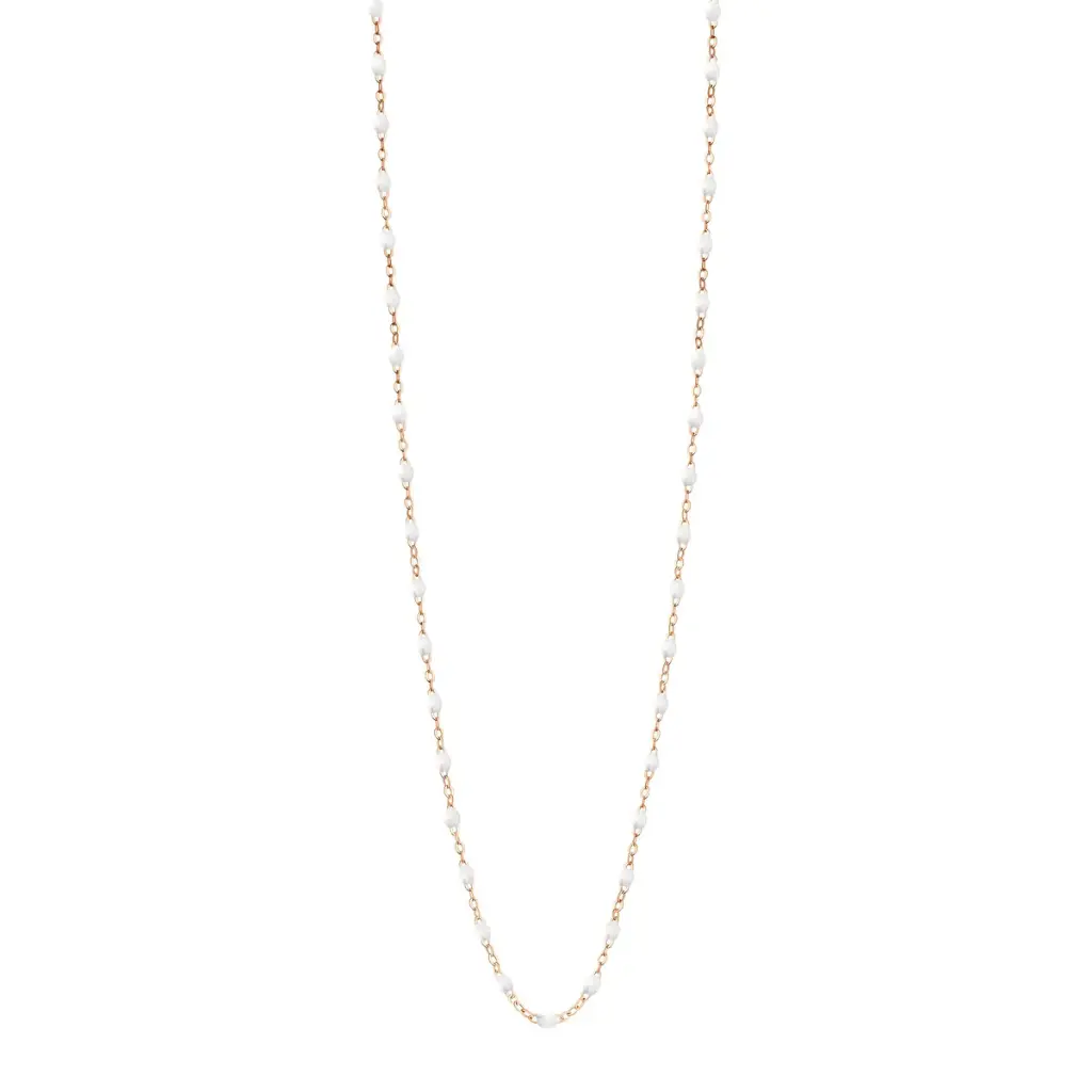 [B1GI001R01 60 XX] GIGI CLOZEAU - Classic Gigi WHITE Necklace 18ct Rose Gold 60cm
