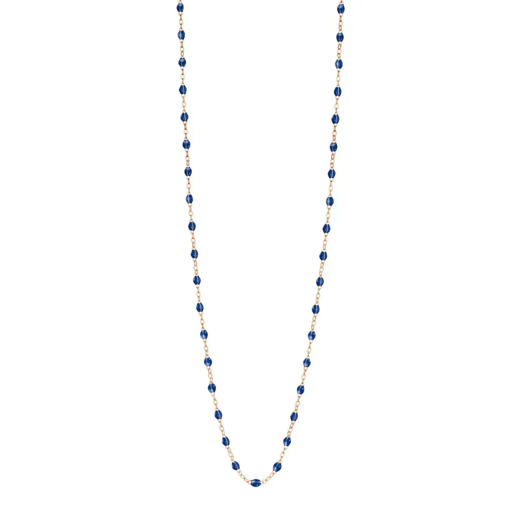 [B1GI001R07 60 XX] GIGI CLOZEAU - Classic Gigi LAPIS BLUE Necklace 18ct Rose Gold 60cm