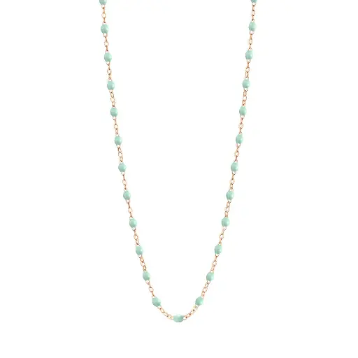 [B1GI001R17 33 XX] GIGI CLOZEAU - Child Classic Gigi JADE Necklace 18ct Rose Gold 33cm