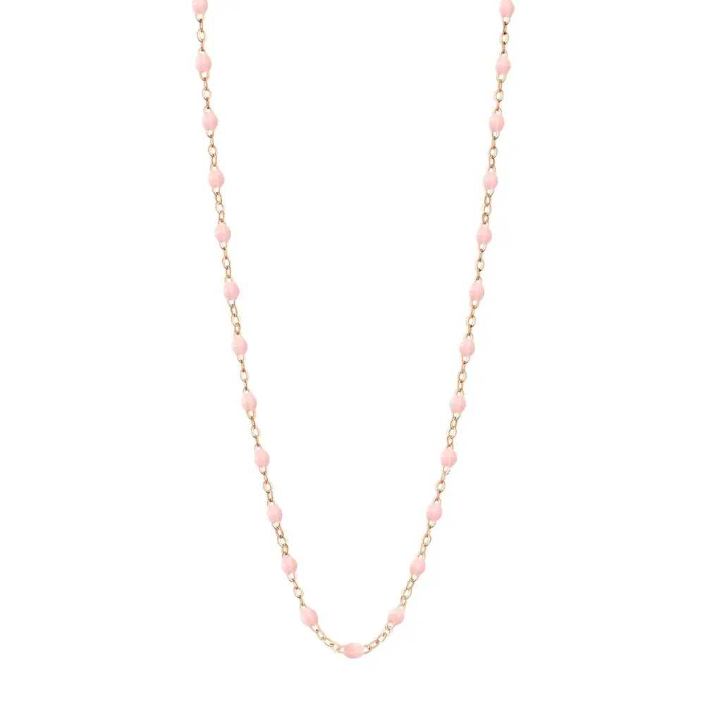 [B1GI001R28 33 XX] GIGI CLOZEAU - Child Classic Gigi BABY PINK Necklace, 18ct Rose Gold, 33cm