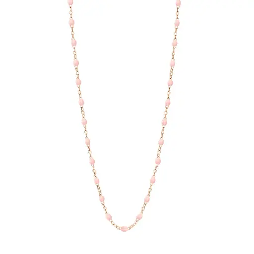 [B1GI001R28 33 XX] GIGI CLOZEAU - Child Classic Gigi BABY PINK Necklace, 18ct Rose Gold, 33cm