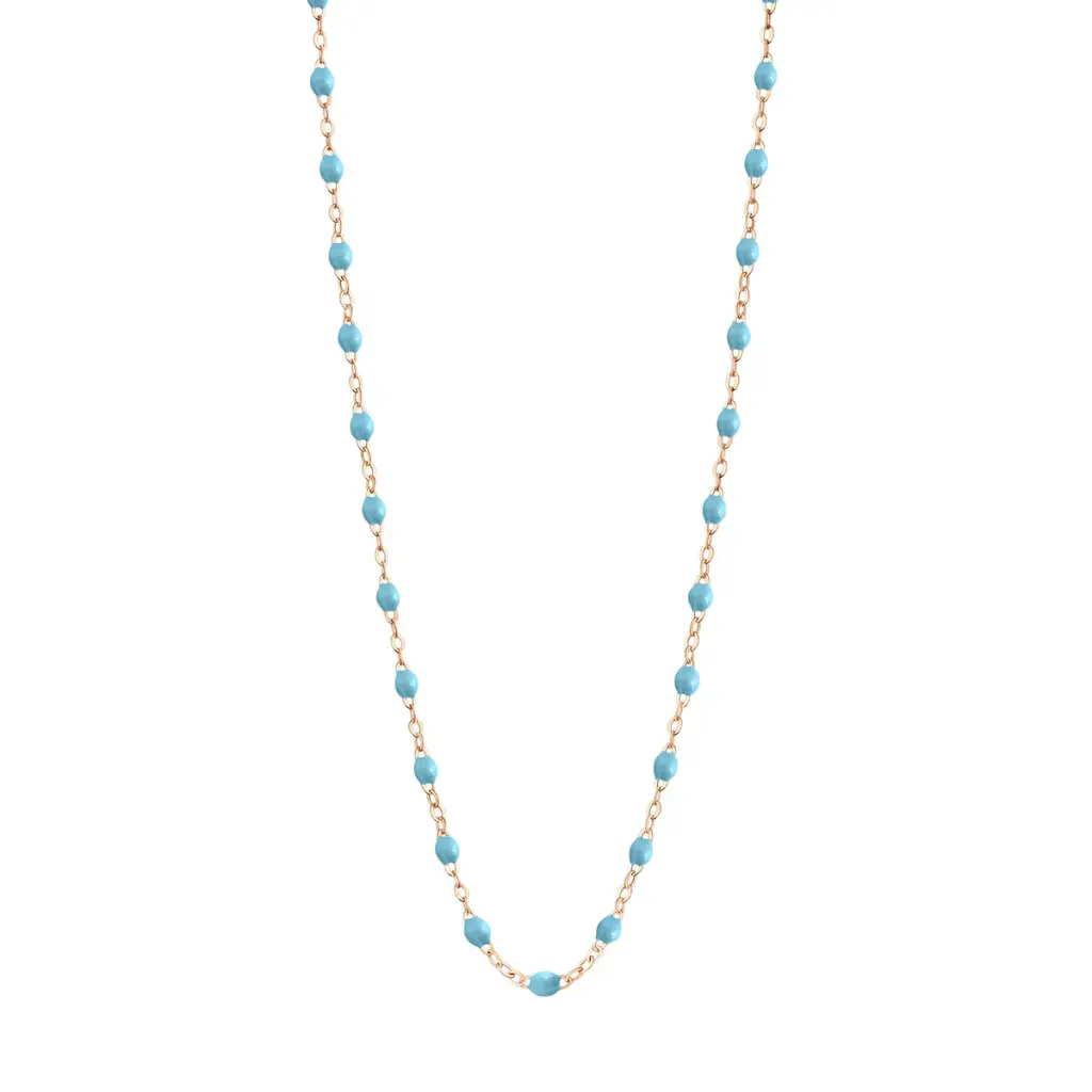 [B1GI001R34 50 XX] GIGI CLOZEAU - Classic Gigi TURQUOISE Necklace 18ct Rose Gold 50cm