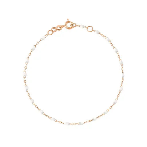 GIGI CLOZEAU - Child Classic Gigi WHITE Bracelet, 18ct Rose Gold, 15cm