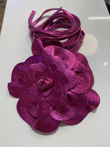 BIDINIS BAGS - Camelia Belt Metallic Leather Fuschia