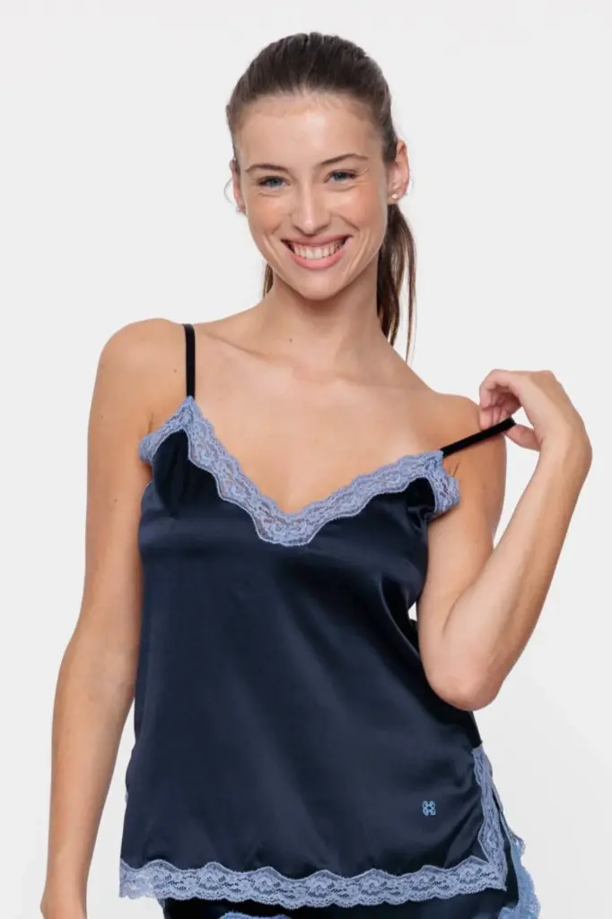 Silk Camisole, the Original, Ocean - Jean VANNINA VESPERINI