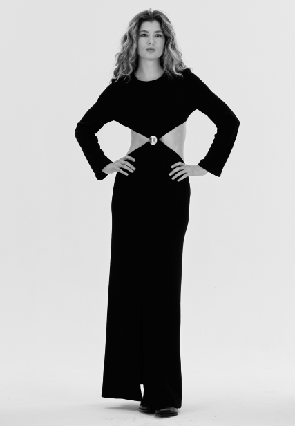 [FW24RLCNM001] MARTIN MARTIN - CINDY long dress, black mesh