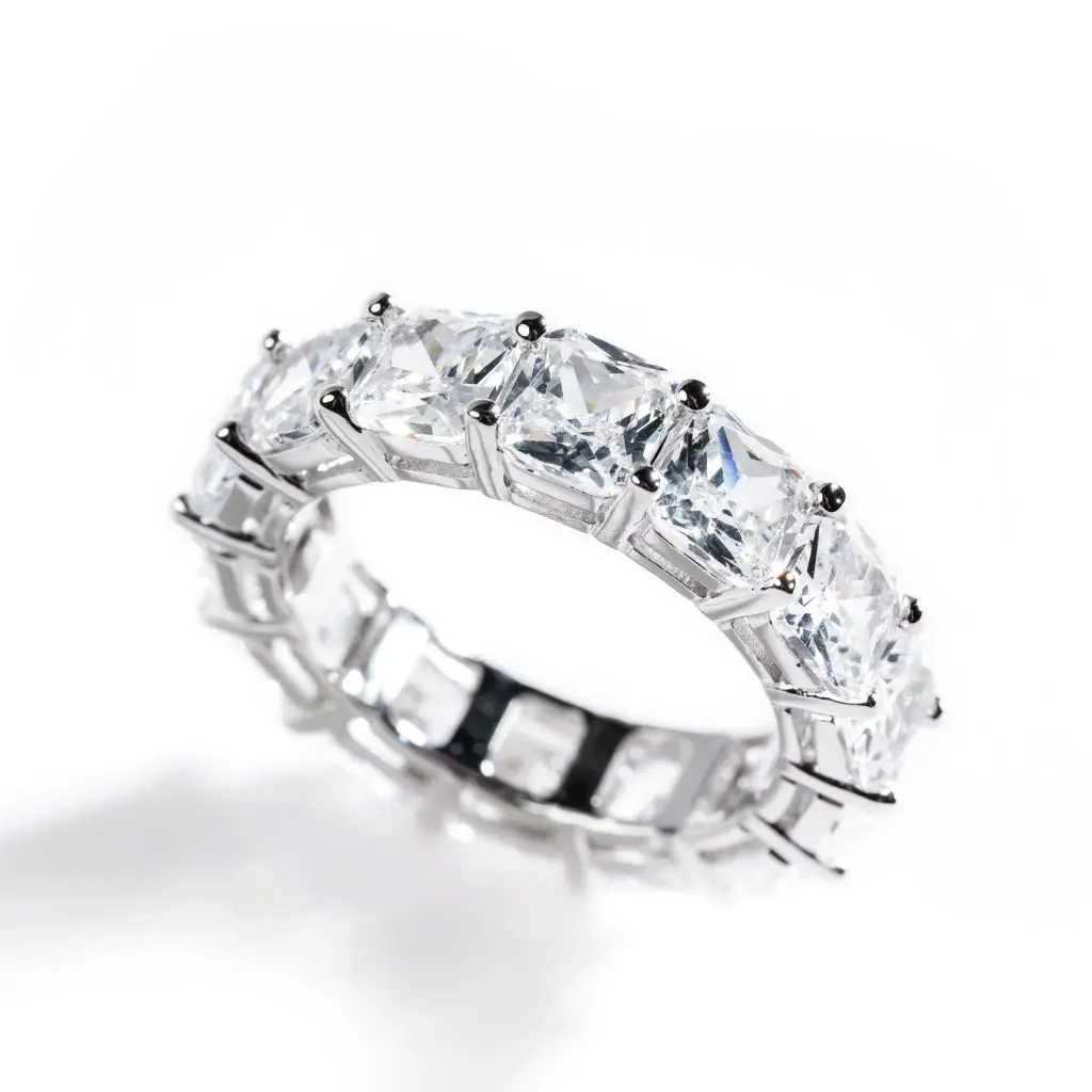 Tennis ring with white gemstones - POISON 