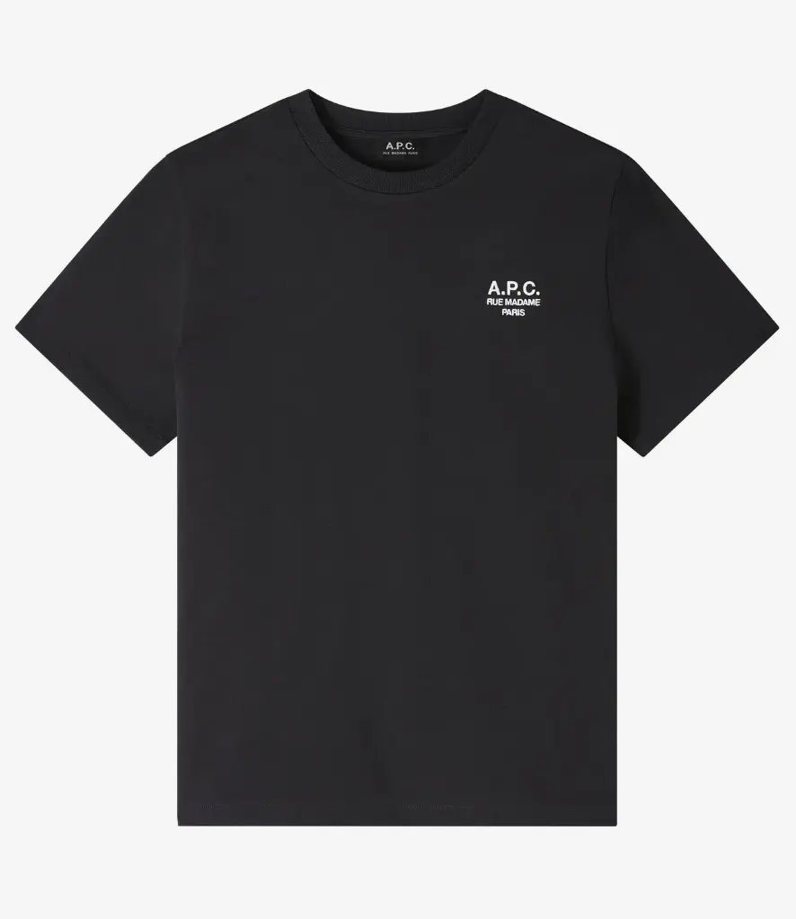[COHBU-M26388] Unisex STANDARD Rue Madame T-shirt Black - A.P.C.
