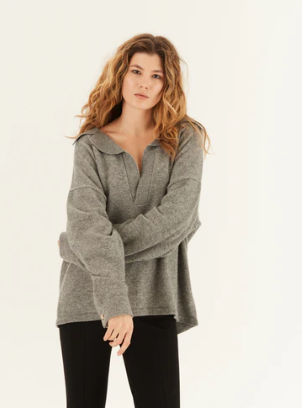 [FW24PCGL200] MARTIN MARTIN - CONY heather gray sweater