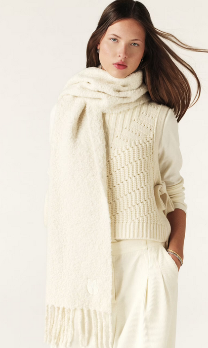 BA&SH - Fringed Scarf Ivory