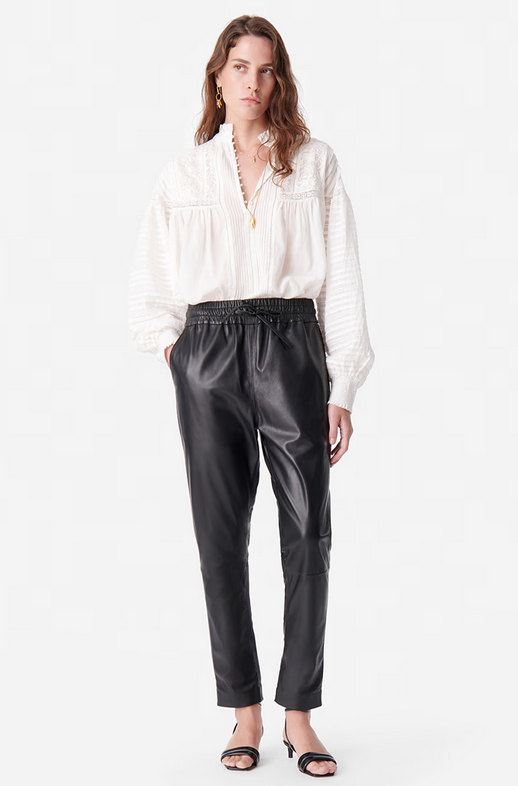 [4HVH53-V04720] DAX Trousers Sheepskin Leather - VANESSA BRUNO