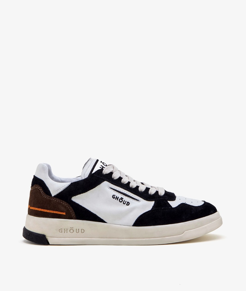 GHOUD VENICE - Sneakers Tweener Low Leather Suede White Black M
